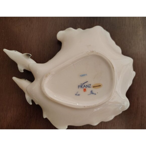 Franz Dolphin Teacup & Saucer Set, Riding Ocean Waves Porcelain Hand Painted - Picture 9 of 9